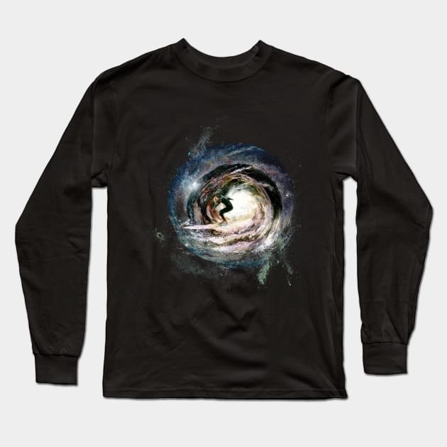 Galaxy surfer Long Sleeve T-Shirt by Pradeep Chauhan